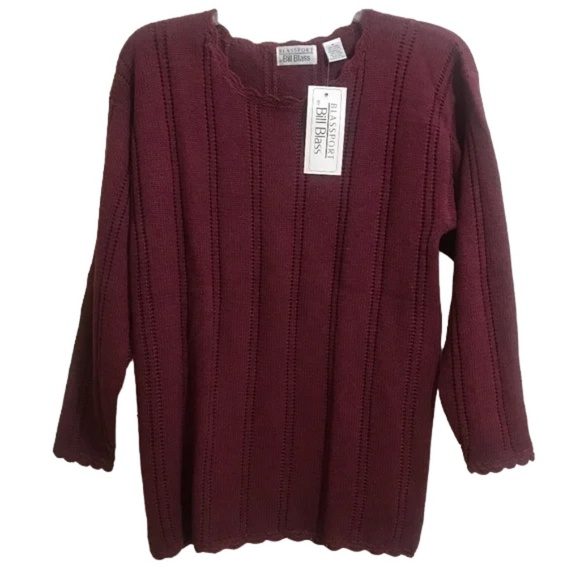 Bill Blass Cotton Blend Sweater NWT SzM - Picture 1 of 8